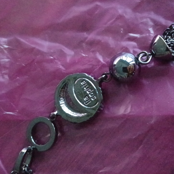 Lia Sophia 'Tussle Flapper' Gun Metal Necklace, 30" - Picture 3 of 5